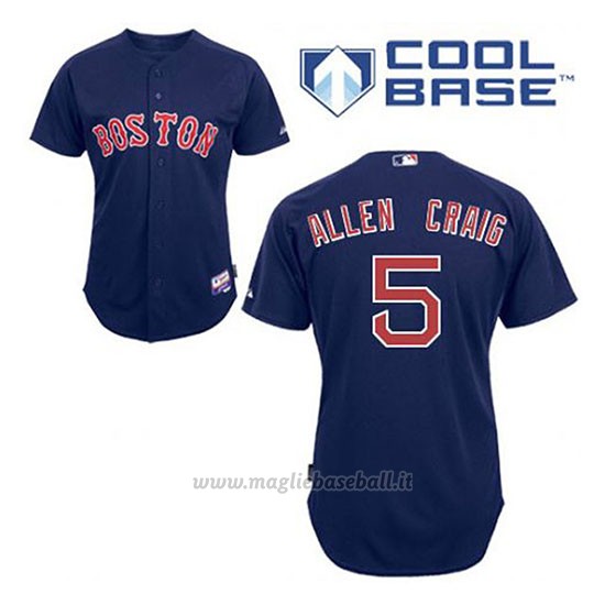 Maglia Baseball Uomo Boston Red Sox 5 Allen Craig Blu Alterner Cool Base